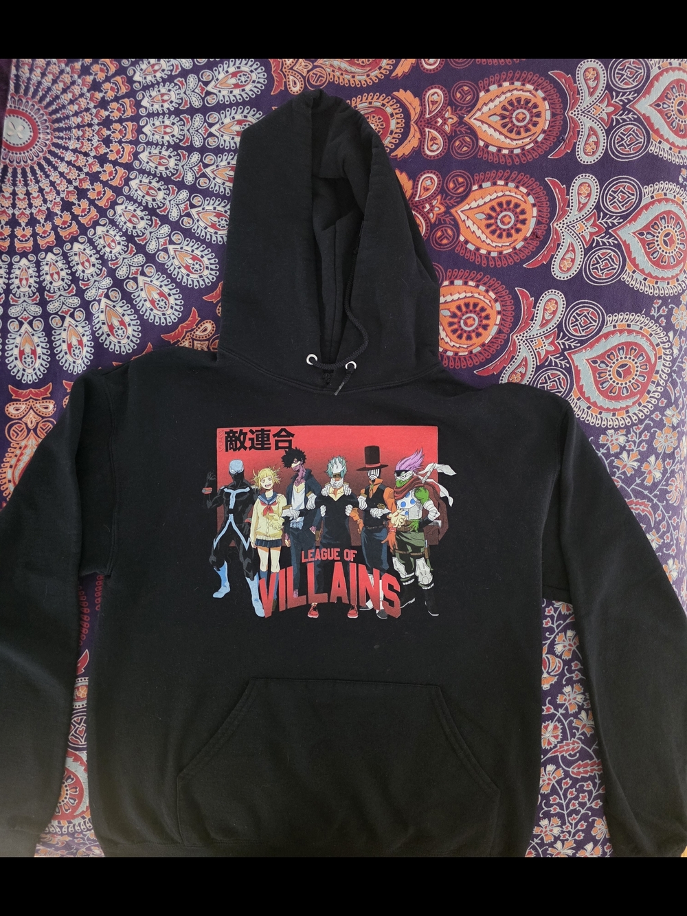 Black 'League of Villains' Graphic Hoodie